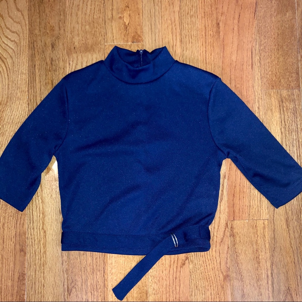 Mock Neck Crop Top